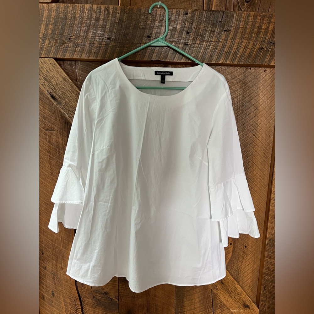 Isabella Oliver White Blouse with Sleeve Detail